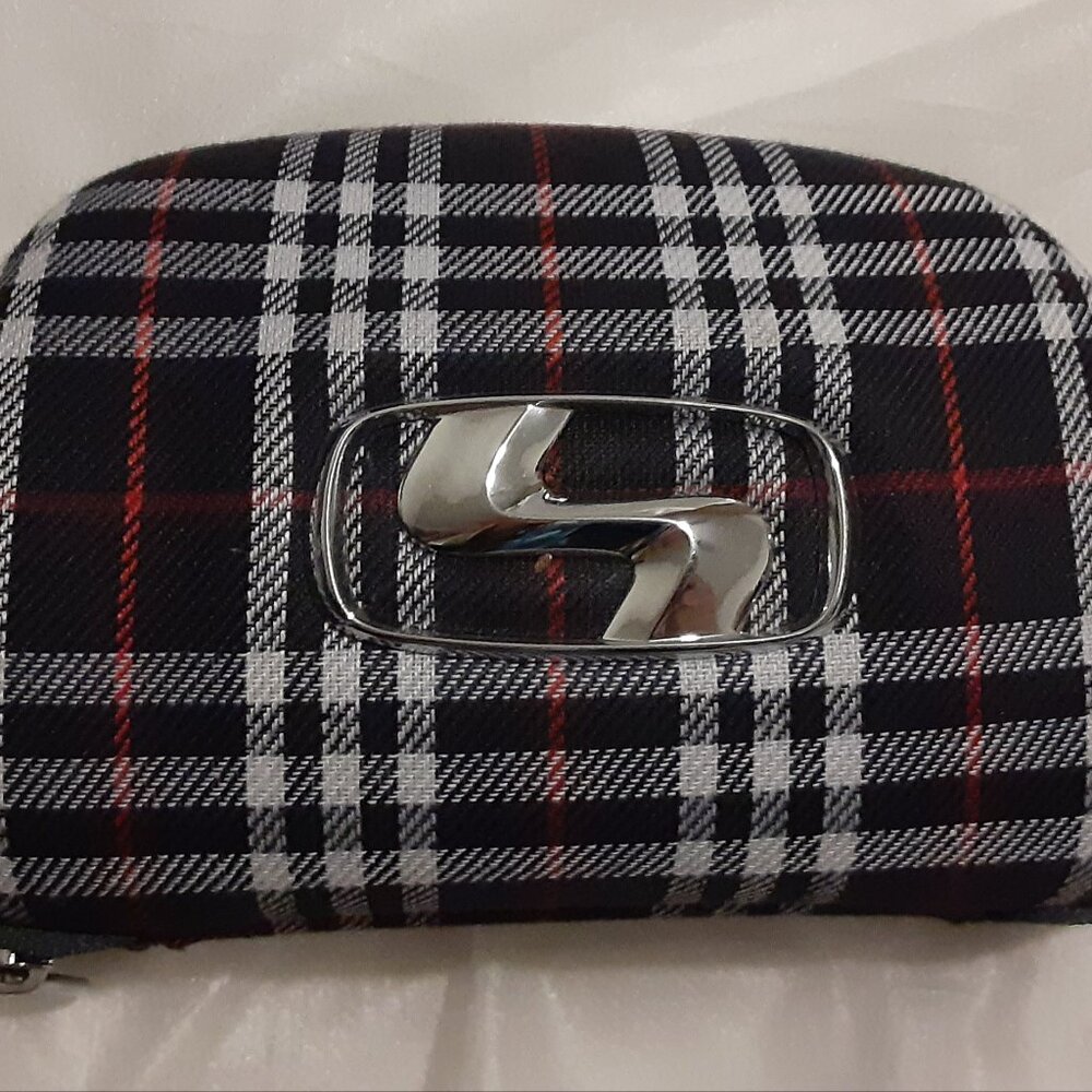NWOT Donna Sundog Protective Eye/Sunglass Hard-shell Case Blue Plaid